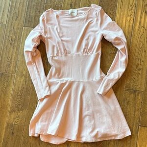 Reformation small Light Pink Long Sleeve Dress